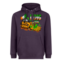 Plum I dig you St. Patrick's Heavyweight Hoodie - OliviaCreatesArt