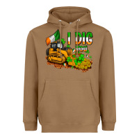 Toasted Coconut I dig you St. Patrick's Heavyweight Hoodie - OliviaCreatesArt