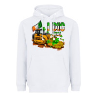 White I dig you St. Patrick's Heavyweight Hoodie - OliviaCreatesArt