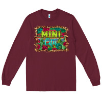 Burgundy mini cita serape background Long Sleeve Tee - BarkalooDesign