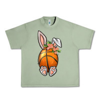 Oil Green Basketball Easter Bunny Urban Heavy Tee - BundleAndBundleShop
