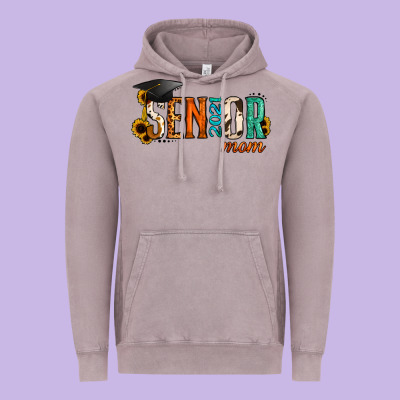 Mom Of A Senior 2021 Vintage Hoodie Designed By Jasminsmagicworld