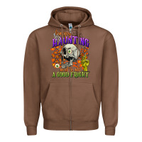 Chestnut happy haunting and to all a good fright Zipper Hoodie - CowGirlArtShop