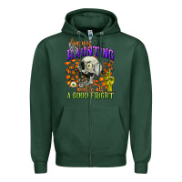 Sports Green happy haunting and to all a good fright Zipper Hoodie - CowGirlArtShop