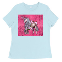 Baby Blue unicorn Ladies Tee - LillyAllenDesigns