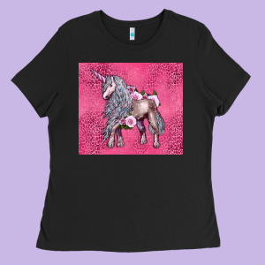 Unicorn Ladies Tee Designed By Lillyallendesigns