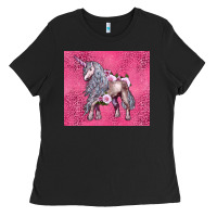 Black unicorn Ladies Tee - LillyAllenDesigns