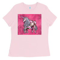 Bubblegum Pink unicorn Ladies Tee - LillyAllenDesigns
