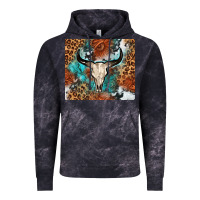 Cloud Black Western with bull skull Vintage Hoodie - NancyCooperArtShop
