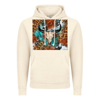 Vintage Artic Western with bull skull Vintage Hoodie - NancyCooperArtShop