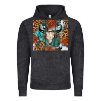 Vintage Black Western with bull skull Vintage Hoodie - NancyCooperArtShop