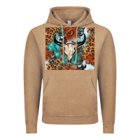 Vintage Coffee Western with bull skull Vintage Hoodie - NancyCooperArtShop