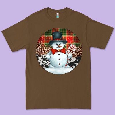 Western Snowman Christmas Ornament Premium Tee Designed By Jasminsmagicworld