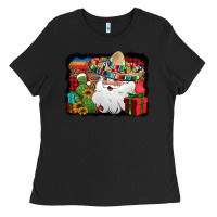 Black Santa Claus Spanish Christmas Ladies Tee - Jasminsmagicworld