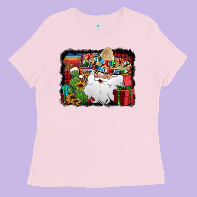 Santa Claus Spanish Christmas Ladies Tee Designed By Jasminsmagicworld