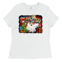 White Santa Claus Spanish Christmas Ladies Tee - Jasminsmagicworld