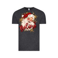 Vintage Black believe christmas santa claus Vintage Tee - MaliasSmallBusiness