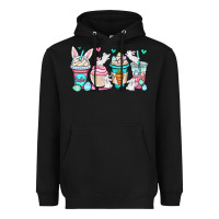 Black Easter bunnies coffee cups Heavyweight Hoodie - OliviaCreatesArt