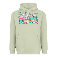Matcha Easter bunnies coffee cups Heavyweight Hoodie - OliviaCreatesArt
