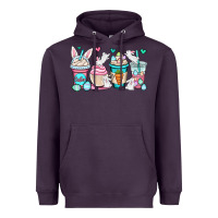 Plum Easter bunnies coffee cups Heavyweight Hoodie - OliviaCreatesArt
