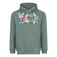 Sage Easter bunnies coffee cups Heavyweight Hoodie - OliviaCreatesArt