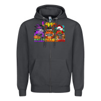 Smoke happy hallothanksmas truck Zipper Hoodie - CowGirlArtShop