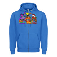 True Royal happy hallothanksmas truck Zipper Hoodie - CowGirlArtShop
