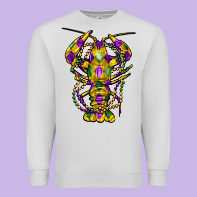 Mardi Gras Crawfish Premium Sweatshirt Designed By Fadigitalartstudio