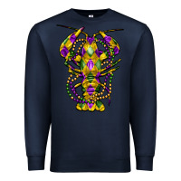 Navy mardi gras crawfish Premium Sweatshirt - FaDigitalArtStudio