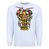 White mardi gras crawfish Premium Sweatshirt - FaDigitalArtStudio