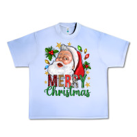 Grape Ice Merry Christmas With Santa Urban Heavy Tee - BundleAndBundleShop