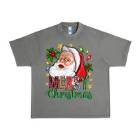 Tornado Merry Christmas With Santa Urban Heavy Tee - BundleAndBundleShop