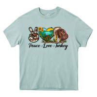 Peace Love Turkey Heavy Core Tee | Teevron