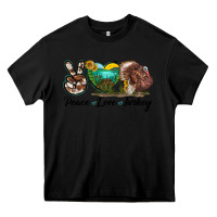 Black peace love turkey Heavy Core Tee - LillyAllenDesigns