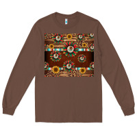 Chestnut seamless mexican sunflower tumbler design Long Sleeve Tee - Jasminsmagicworld