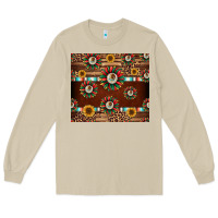 Mushroom seamless mexican sunflower tumbler design Long Sleeve Tee - Jasminsmagicworld