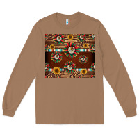 Seamless Mexican Sunflower Tumbler Design Long Sleeve Tee | Teevron