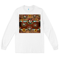 White seamless mexican sunflower tumbler design Long Sleeve Tee - Jasminsmagicworld