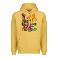 Antique Gold mardi gras love olivia Premium Hoodie - OliviaCreatesArt