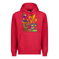 Cardinal mardi gras love olivia Premium Hoodie - OliviaCreatesArt