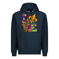 Navy mardi gras love olivia Premium Hoodie - OliviaCreatesArt