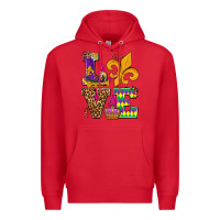 Red mardi gras love olivia Premium Hoodie - OliviaCreatesArt