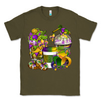 Army Green Mardi Gras Coffee Cups Classic Tee - BundleAndBundleShop