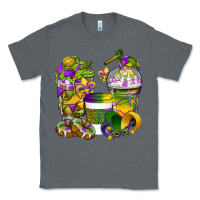 Charcoal Heather Mardi Gras Coffee Cups Classic Tee - BundleAndBundleShop
