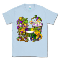 Dusty Blue Mardi Gras Coffee Cups Classic Tee - BundleAndBundleShop