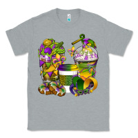 Heather Grey Mardi Gras Coffee Cups Classic Tee - BundleAndBundleShop