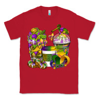 Red Mardi Gras Coffee Cups Classic Tee - BundleAndBundleShop