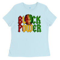 Baby Blue Juneteenth Lion King Black Power Ladies Tee - LillyAllenDesigns