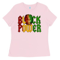 Bubblegum Pink Juneteenth Lion King Black Power Ladies Tee - LillyAllenDesigns