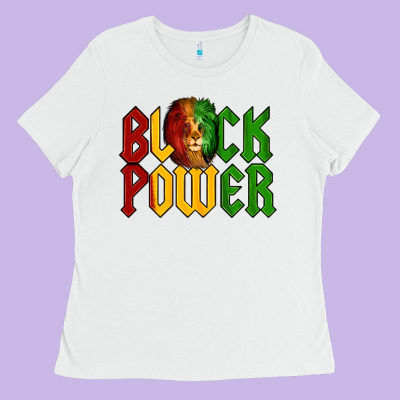 Juneteenth Lion King Black Power Ladies Tee Designed By Lillyallendesigns